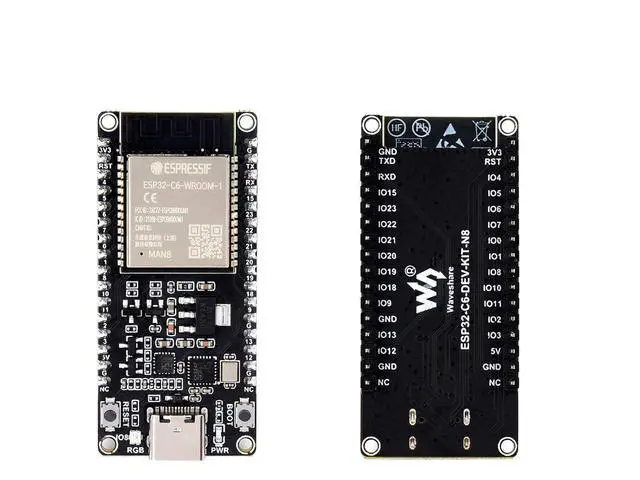 Alt view image 2 of 7 - ESP32-C6 Microcontroller WiFi 6 Development Board with Pre-soldered Header Onboard ESP32-C6-WROOM-1-N8 Module,RISC-V 32-bit Sngle-core Processor, WiFi 6+Bluetooth 5+IEEE 802.15.4