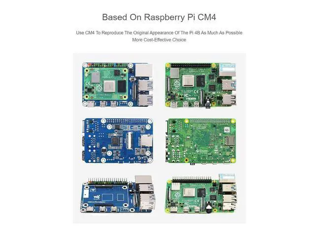 Alt view image 3 of 7 - Compute Module 4 to Raspberry Pi 4B Adapter,Based on Compute Module 4 to Reproduce The Original Appearance of Pi 4 B,Alternative Solution for Raspberry Pi 4B