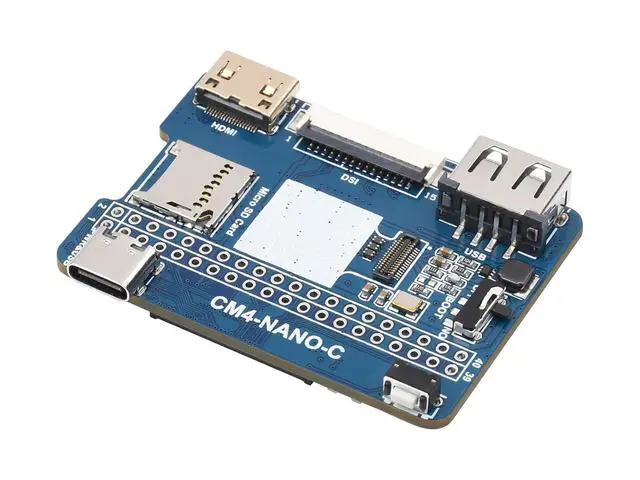 Alt view image 2 of 7 - Nano Base Board (C) for Raspberry Pi Compute Module 4 Lite/eMMC,Same Size As The CM4,Onboard 8MP Camera,with Raspberry Pi 40PIN GPIO Interface,USB 2.0 Type A,MIPI DSI Port