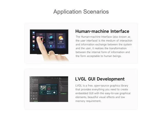 Alt view image 3 of 7 - ESP32-S3 4.3inch Capacitive Touch LCD Development Board with 2.4GHz WiFi and BLE 5 Support,32-bit LX7 Dual-core ProcessorOnboard CAN, RS485, I2C Interface