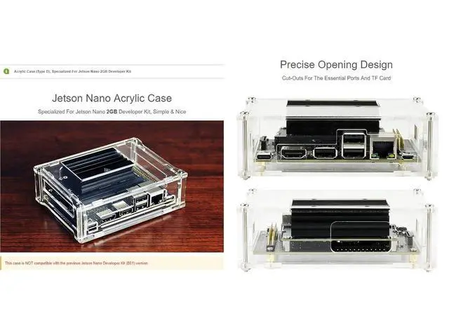 Alt view image 5 of 7 - Acrylic Clear Case Enclosure Specialized for Jetson Nano 2GB Developer KitCase only