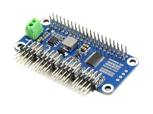Alt view image 2 of 7 - 16 Channel 12-bit PWM Servo Driver HAT (B) Board PCA9685 Driver IIC Interface for Raspberry Pi 4/3B+/3B/Zero/Zero W/Zero WH and Jetson Nano