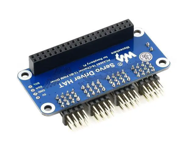 Alt view image 3 of 7 - 16 Channel 12-bit PWM Servo Driver HAT (B) Board PCA9685 Driver IIC Interface for Raspberry Pi 4/3B+/3B/Zero/Zero W/Zero WH and Jetson Nano