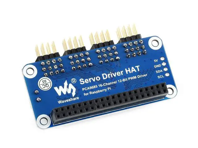 Alt view image 4 of 7 - 16 Channel 12-bit PWM Servo Driver HAT (B) Board PCA9685 Driver IIC Interface for Raspberry Pi 4/3B+/3B/Zero/Zero W/Zero WH and Jetson Nano