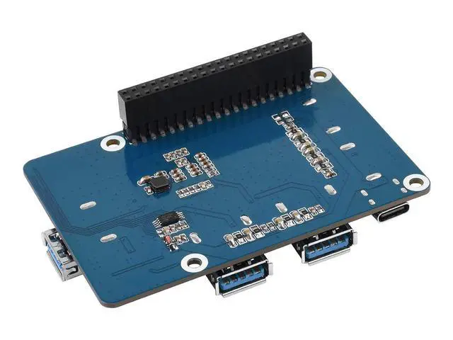 Alt view image 2 of 7 - USB 3.2 Gen1 HUB HAT Expansion Board for Raspberry Pi 4 B 3 B+ 3 B 2B Zero Zero 2 W Zero WH,with 4X USB 3.2 Gen1 Ports, Compatible with USB 3.0/2.0/1.1, Plug and Play