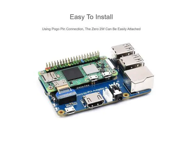 Alt view image 2 of 7 - Pi Zero 2W to Raspberry Pi 3B/B+ Adapter,Based on Raspberry Pi Zero 2W to Reproduce The Original Appearance of The 3B Series,Alternative Solution for Raspberry Pi 3 Model B/B+
