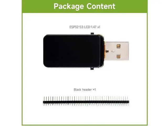 Alt view image 6 of 7 - 2 Pack ESP32-S3 1.47inch Display Development Board,172×320 Resolution 262K Color RGB LED,Supports Multiple Peripherals