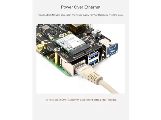 Alt view image 2 of 7 - PCIe to M.2 E Key HAT Compatible with Raspberry Pi 5,Compatible with NGFF (M.2 E Key) Wireless NIC,Suitable for A/E Key and E Key,USB Bluetooth Connection