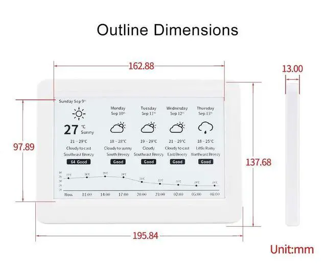 Alt view image 7 of 7 - 7.5inch Passive NFC-Powered e-Paper Display V2 Black/White e-Ink Screen, Wireless Powering and Data Transfer No Battery Required, Refresh by Smartphone with NFC Function or NFC Reader