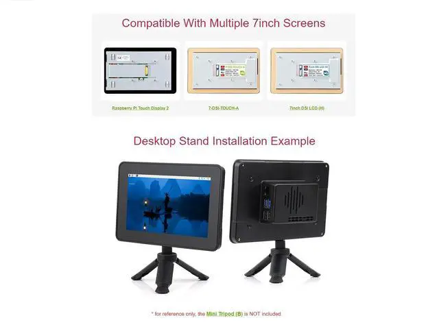 Alt view image 3 of 7 - Protective Case for Raspberry Pi 7inch Touch Display 2 and Raspberry Pi 5