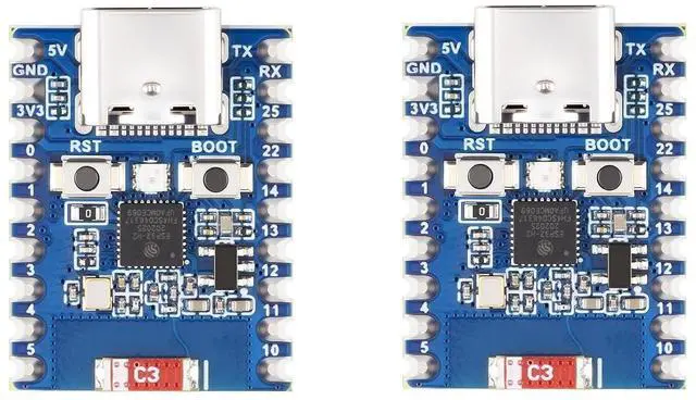 Main image of 2Pack ESP32-H2 Mini Development Board Based on ESP32-H2FH4S chip,RISC-V 32-bit Single-core Processor,Supports BLE/Zigbee/Thread Wireless Communication,4MB Flash