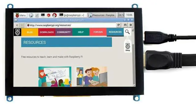 Main image of 5 inch Capacitive Touch Screen TFT LCD Display 800x480 HDMI LCD for Raspberry Pi, BB Black, Jetson Nano Support Systems Windows 10/8.1/8/7, Game Consoles XBOX360, Nintendo Switch