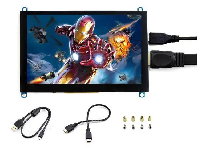 Alt view image 3 of 7 - 5 inch Capacitive Touch Screen TFT LCD Display 800x480 HDMI LCD for Raspberry Pi, BB Black, Jetson Nano Support Systems Windows 10/8.1/8/7, Game Consoles XBOX360, Nintendo Switch