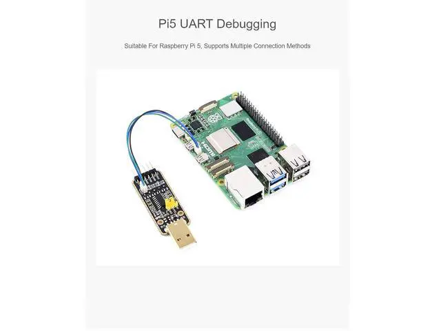 Alt view image 3 of 7 - for Raspberry Pi 5 USB to UART Debugger Module,6PIN/3PIN Cable Connecting with Raspberry Pi 5,High Baud Rate Transmission,Supports Mac, Linux, Android, Windows 7/8/8.1/10/11, Black