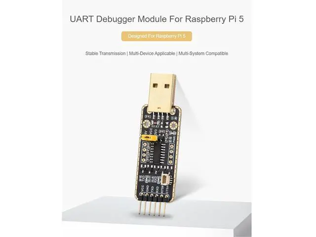 Alt view image 2 of 7 - for Raspberry Pi 5 USB to UART Debugger Module,6PIN/3PIN Cable Connecting with Raspberry Pi 5,High Baud Rate Transmission,Supports Mac, Linux, Android, Windows 7/8/8.1/10/11, Black