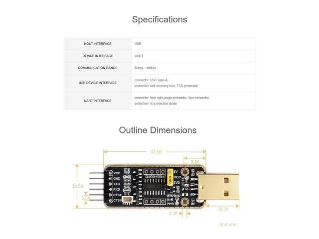 Alt view image 5 of 7 - for Raspberry Pi 5 USB to UART Debugger Module,6PIN/3PIN Cable Connecting with Raspberry Pi 5,High Baud Rate Transmission,Supports Mac, Linux, Android, Windows 7/8/8.1/10/11, Black