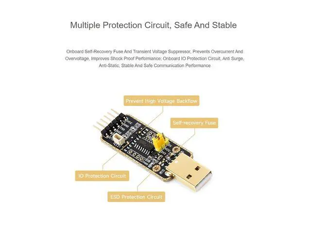 Alt view image 6 of 7 - for Raspberry Pi 5 USB to UART Debugger Module,6PIN/3PIN Cable Connecting with Raspberry Pi 5,High Baud Rate Transmission,Supports Mac, Linux, Android, Windows 7/8/8.1/10/11, Black