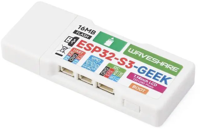 Main image of ESP32-GEEK Development Board Based On ESP32-S3R2 Controller Chip,with 1.14inch 65K Color LCD,Supports WiFi and BLE 5,USB-A,I2C,UART Port,GPIO Header
