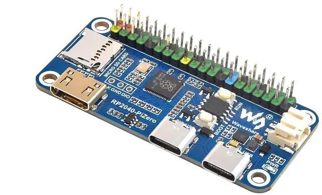 Main image of RP2040-PiZero Development Board Based On Raspberry Pi RP2040 Microcontroller,264KB SRAM and 16MB Onboard Flash Memory,DVI Interface, TF Card Slot and PIO-USB Port