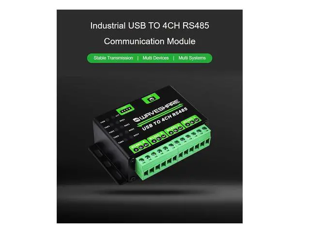 Alt view image 3 of 7 - Industrial USB to 4Ch RS485 Converter Module,Universal Serial Communication,1200~460800bps Reliable Speed,Transmission Distance Up to 1.2km,Supports Win7/8/8.1/10/11, Mac, Linux, Android