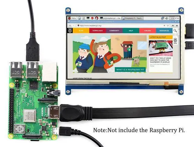 Alt view image 4 of 7 - 7 inch Capacitive Touch Screen IPS Display HDMI LCD Module 1024x600 Touchscreen for Raspberry Pi 4/3/2/1 Model B/B+/A+/BeagleBone Black/Banana Pi, Windows 10/8.1/8/7
