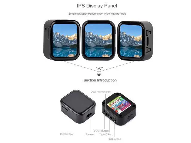 Alt view image 3 of 7 - ESP32-S3 1.83inch Touch Display Development Board,240 × 284 Pixels 65K Color IPS LCD,Support Wi-Fi and BLE 5,Supports Offline Speech Recognition and AI Speech Interaction