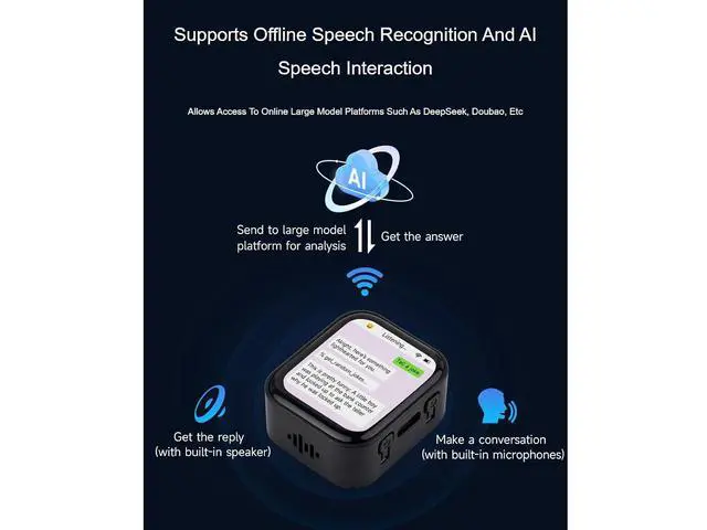 Alt view image 5 of 7 - ESP32-S3 1.83inch Touch Display Development Board,240 × 284 Pixels 65K Color IPS LCD,Support Wi-Fi and BLE 5,Supports Offline Speech Recognition and AI Speech Interaction