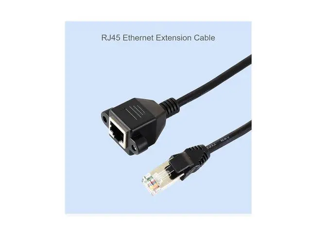 Alt view image 2 of 7 - 2 Pack RJ45 CAT.5e Ethernet Extension Cable 1 Meter1000Mbps Transfer Speed Ethernet Cable,8P8C RJ45 Connector,Black