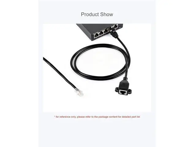 Alt view image 4 of 7 - 2 Pack RJ45 CAT.5e Ethernet Extension Cable 1 Meter1000Mbps Transfer Speed Ethernet Cable,8P8C RJ45 Connector,Black