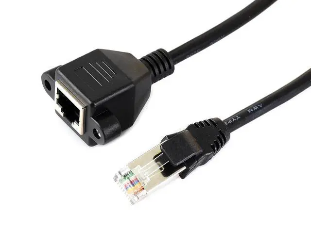 Alt view image 6 of 7 - 2 Pack RJ45 CAT.5e Ethernet Extension Cable 1 Meter1000Mbps Transfer Speed Ethernet Cable,8P8C RJ45 Connector,Black