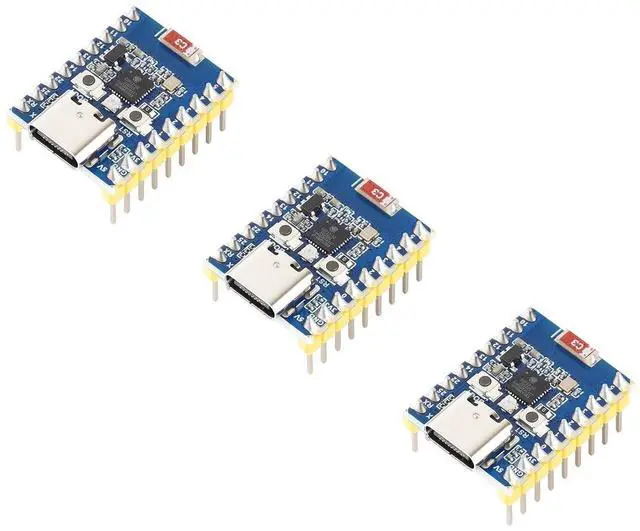 Main image of 3 Pcs ESP32-H2 Mini Development Board with pre-soldered Header Based on ESP32-H2FH4S chip,RISC-V 32-bit Single-core Processor,Supports BLE/Zigbee/Thread Wireless Communication,4MB Flash