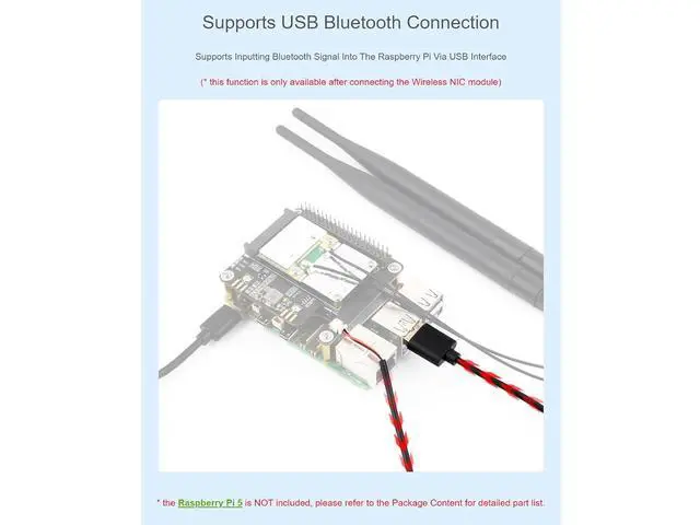 Alt view image 5 of 7 - PCIe to MiniPCIe Adapter for Raspberry Pi 5Compatible with Various MiniPCIe Wireless NIC and AI Modules,Supports USB Bluetooth Connection