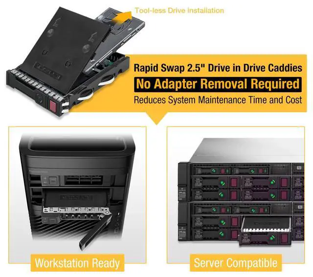 Alt view image 5 of 7 - 2.5 inch to 3.5 inch SATA Hard Drive/SSD Adapter Mounting Bracket for Internal 3.5" Drive Bay | EZConvert Lite MB882SP-1S-1B