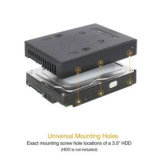 Alt view image 7 of 7 - 2.5 inch to 3.5 inch SATA Hard Drive/SSD Adapter Mounting Bracket for Internal 3.5" Drive Bay | EZConvert Lite MB882SP-1S-1B