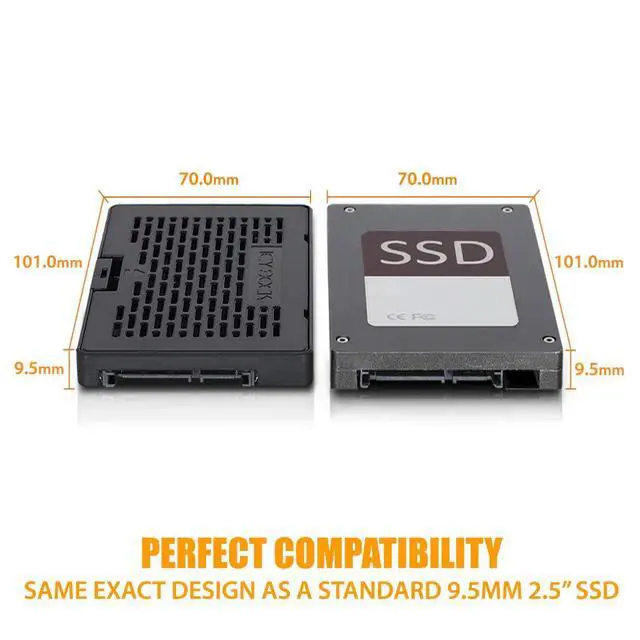 Alt view image 5 of 7 - M.2 SATA SSD to 2.5 inch SATA III SSD Enclosure Adapter Tool Free | EZConvert MB703M2P-B