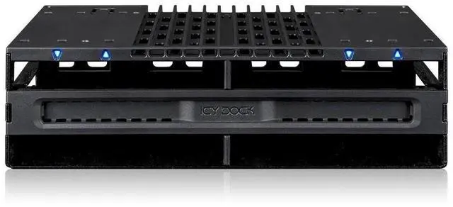 Main image of 4 Bay 2.5 SAS/SATA SSD/HDD Tool Free Mobile Rack for 5.25" Bay | flexiDOCK MB024SP-B