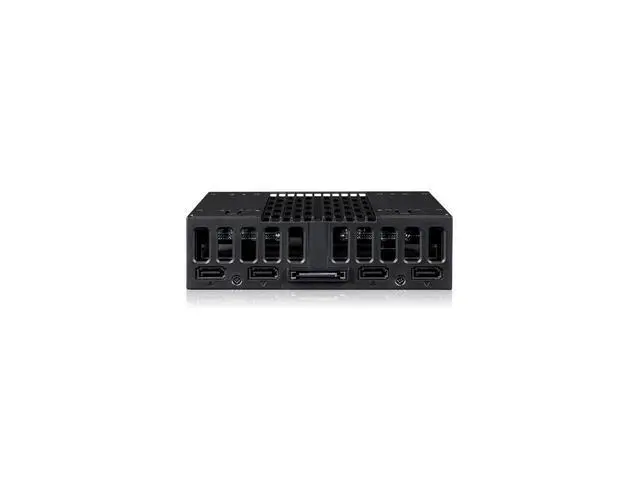 Alt view image 2 of 4 - 4 Bay 2.5 SAS/SATA SSD/HDD Tool Free Mobile Rack for 5.25" Bay | flexiDOCK MB024SP-B