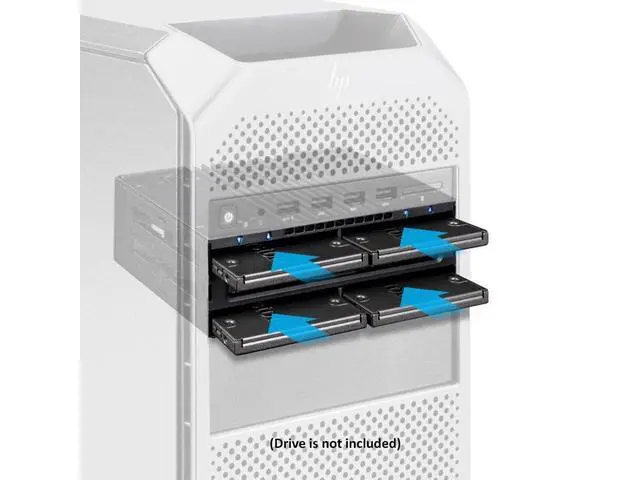 Alt view image 3 of 4 - 4 Bay 2.5 SAS/SATA SSD/HDD Tool Free Mobile Rack for 5.25" Bay | flexiDOCK MB024SP-B