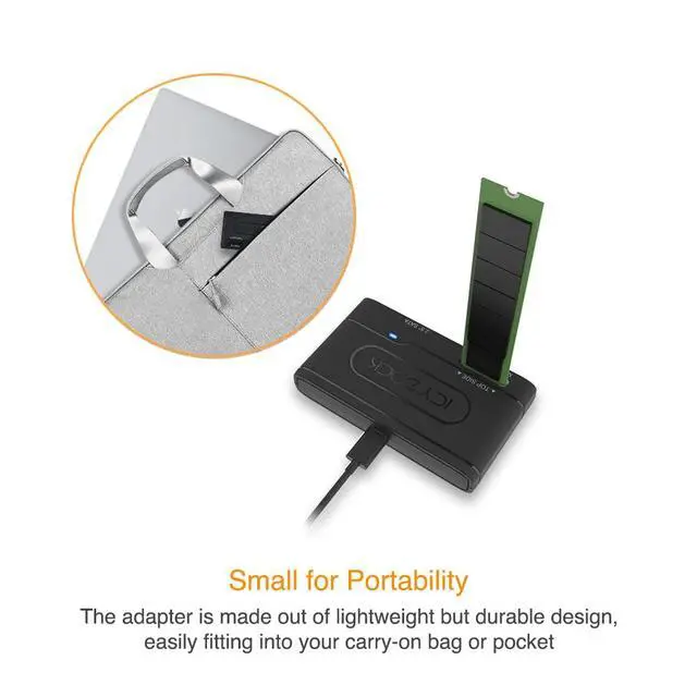 Alt view image 5 of 7 - USB 3.2 Gen 2 10Gbps to 2.5" SATA SSD/HDD & M.2 NVMe/SATA SSD External Reader Adapter | EZ-Adapter MB104U-1SMB