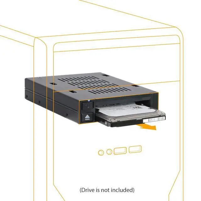 Alt view image 4 of 6 - 1 Bay 2.5 SAS/SATA HDD/SSD Docking Enclosure for External 3.5 Bay | flexiDOCK MB521SP-B