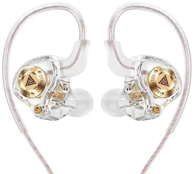 Main image of Wired Gaming Headphones IEM Earphones with 1DDQKZ ENZO in Ear Monitor, HiFi Earbuds, Bass Sound with New 11mm Dynamic Driver for Video Music Gaming (White)
