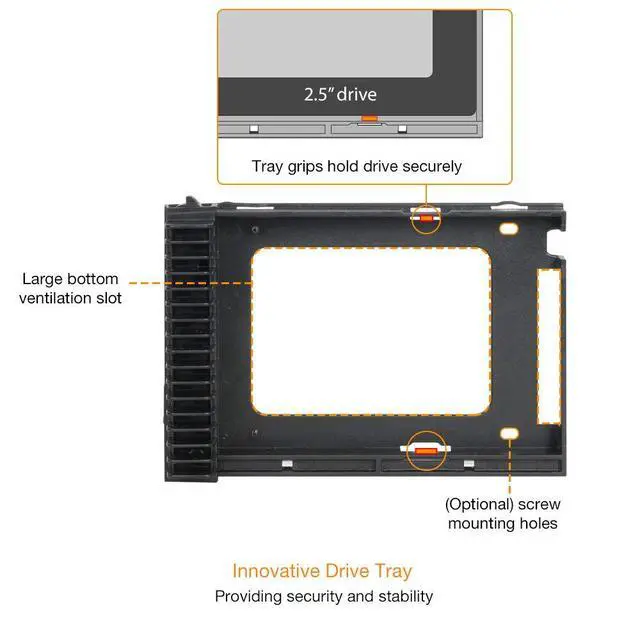 Alt view image 5 of 7 - 1 Bay 2.5 SAS/SATA HDD/SSD Tool-Less Enclosure for External 3.5" Bay | ExpressCage MB741SP-B