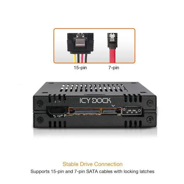 Alt view image 7 of 7 - 1 Bay 2.5 SAS/SATA HDD/SSD Tool-Less Enclosure for External 3.5" Bay | ExpressCage MB741SP-B