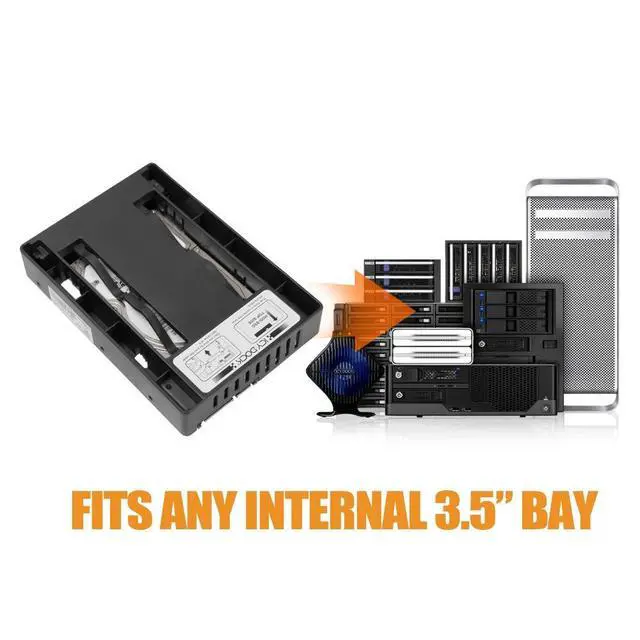 Alt view image 3 of 4 - 2.5 inch SATA SSD HDD to 3.5" SATA HDD Drive Bay Converter Mounting Bracket Kit Adapter - EZConvert MB882SP-1S-3B
