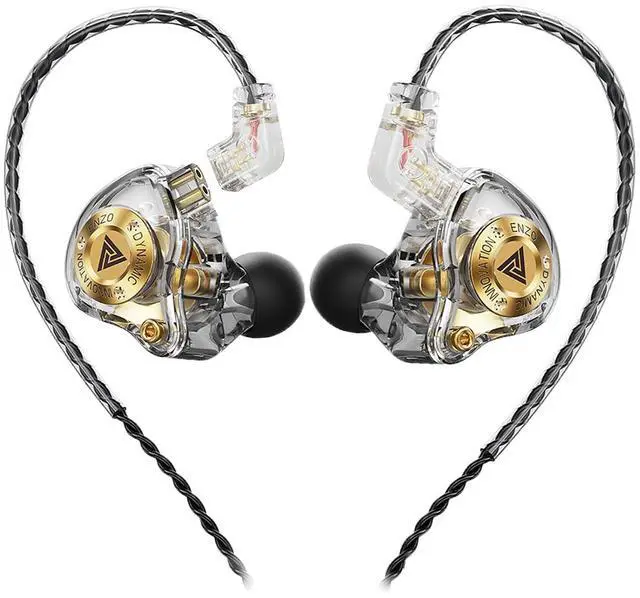 Main image of Wired Gaming Headphones IEM Earphones with 1DDQKZ ENZO in Ear Monitor, HiFi Detachable Cable Earbuds, Bass Sound with New 11mm Dynamic Driver for Video Music Gaming (Grey)