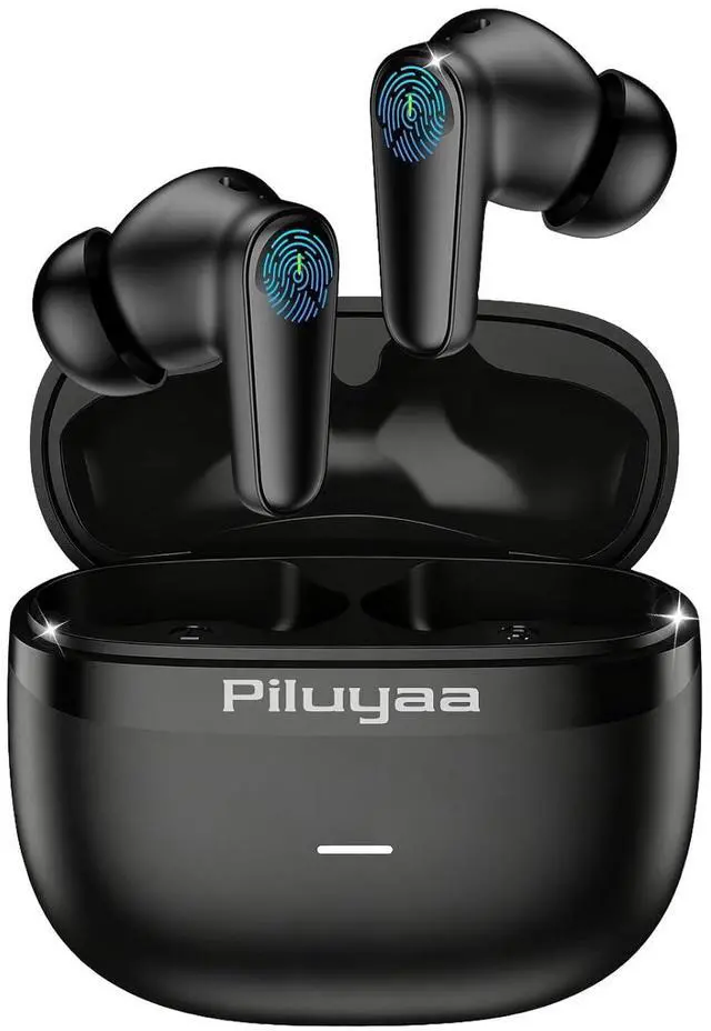 Main image of Wireless Earbuds Bluetooth 5.4 Headphones in Ear Buds, True ANC+ENC Noise Cancelling Earbuds, HiFi Stereo Deep Bass Earphones for Sports/Workout-Black