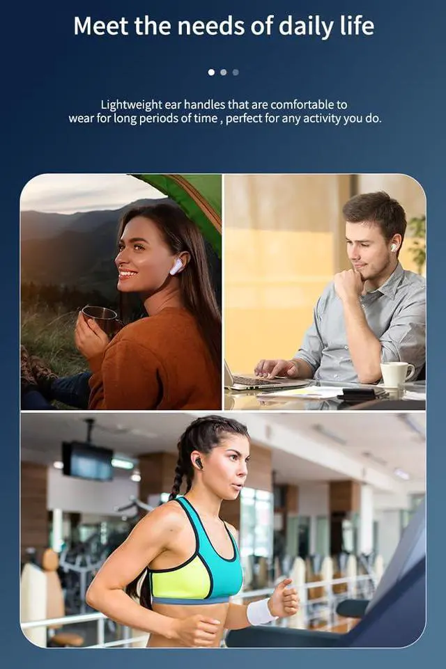 Alt view image 7 of 7 - Wireless Earbuds Bluetooth 5.4 Headphones in Ear Buds, True ANC+ENC Noise Cancelling Earbuds, HiFi Stereo Deep Bass Earphones for Sports/Workout-Black