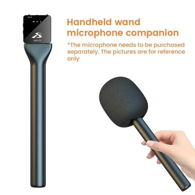 Alt view image 2 of 7 - Mic Handle for DJI RODE Microphone Handheld Stand for Wireless GO, Interview Microphone Rig for All Lavalier Mic, Wireless MiniMic Adapter for Vlogging/Interview/Podcast/Reports/Content Creation