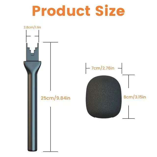 Alt view image 5 of 7 - Mic Handle for DJI RODE Microphone Handheld Stand for Wireless GO, Interview Microphone Rig for All Lavalier Mic, Wireless MiniMic Adapter for Vlogging/Interview/Podcast/Reports/Content Creation