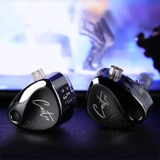 Alt view image 7 of 7 - KZ Castor in Ear Monitor Wired Earbuds HiFi Bass Enhanced Headphones Silver | 2 Dual-Dynamic Driver Sound Tuning Noise Isolating IEM with Mic